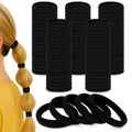 Black Elastic Hair Ties - 100Pcs Hair Ties for Thick Hair Pony Tails Hair Ties Black Hair Ties No Damage Hair Ties for Thin Hair - Hair Ties Small Ponytail Holders for Thick Hair Ties for Women