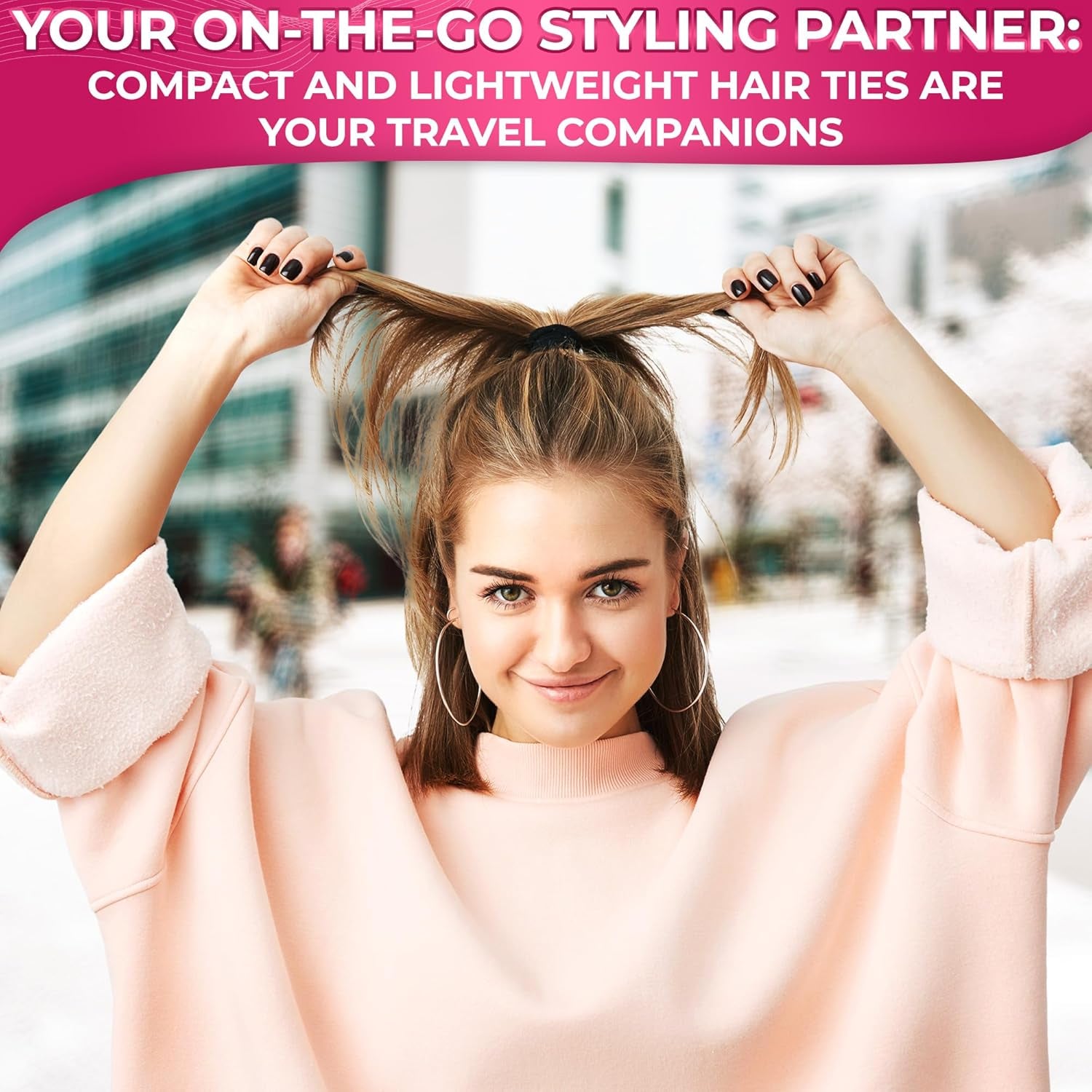 Black Elastic Hair Ties - 100Pcs Hair Ties for Thick Hair Pony Tails Hair Ties Black Hair Ties No Damage Hair Ties for Thin Hair - Hair Ties Small Ponytail Holders for Thick Hair Ties for Women